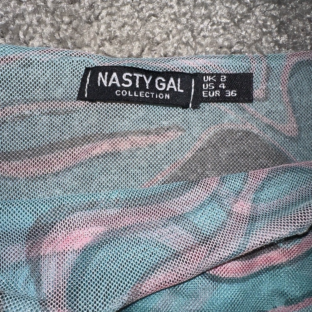 nasty gal colorful mesh bodysuit size 4